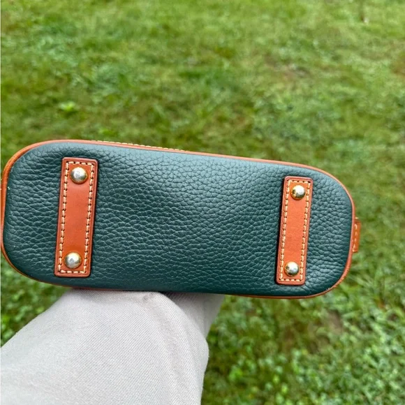 Dooney & Bourke Forest Green and Tan Mini Bag - Picture 3 of 11